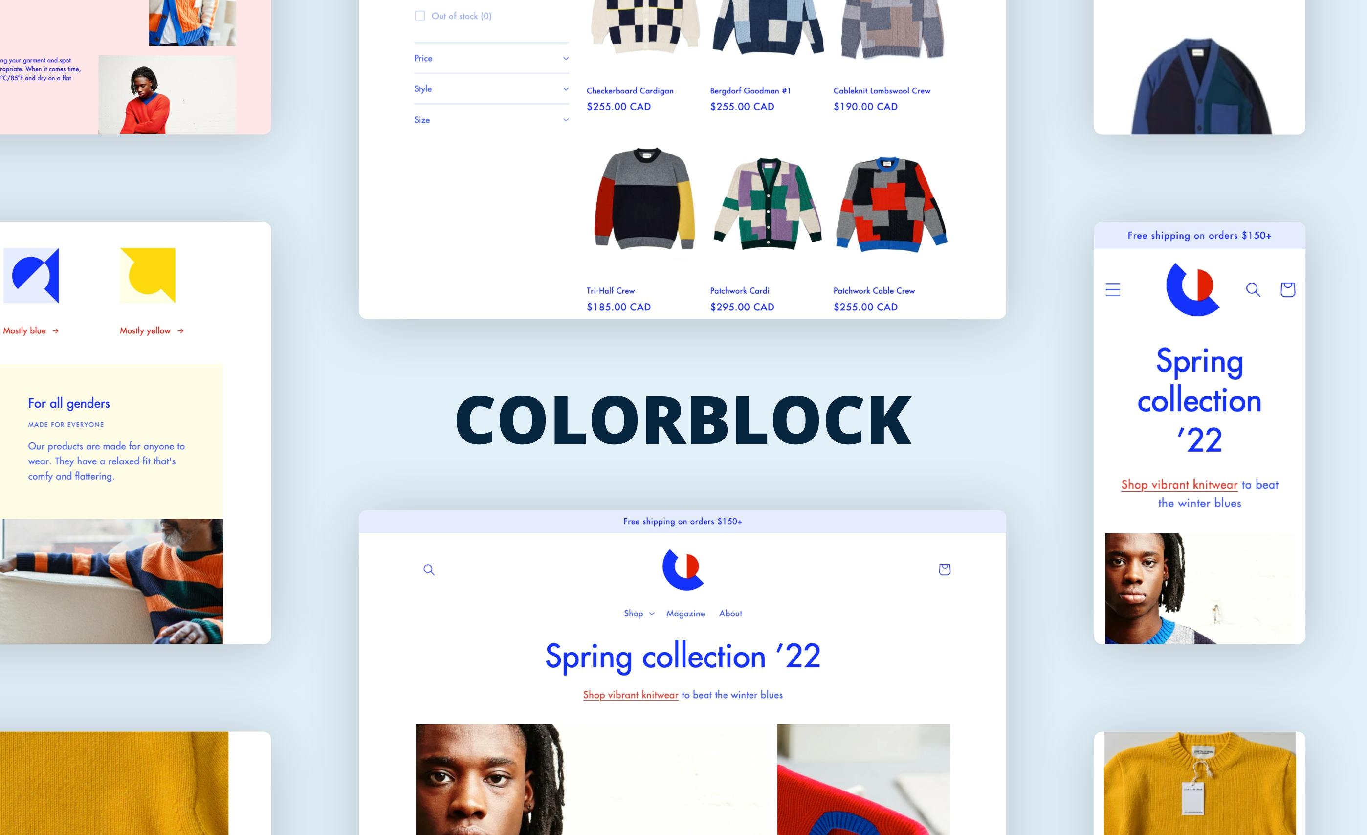 Colorblock theme